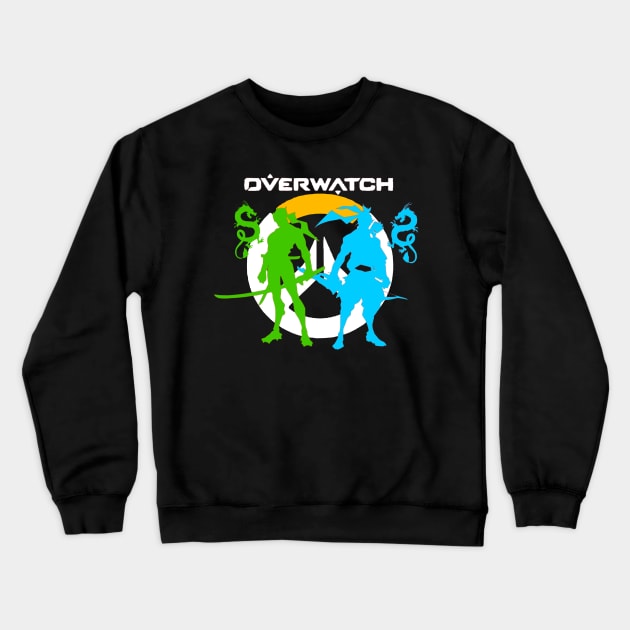 Genji and Hanzo - Overwatch Crewneck Sweatshirt by OtakuPapercraft